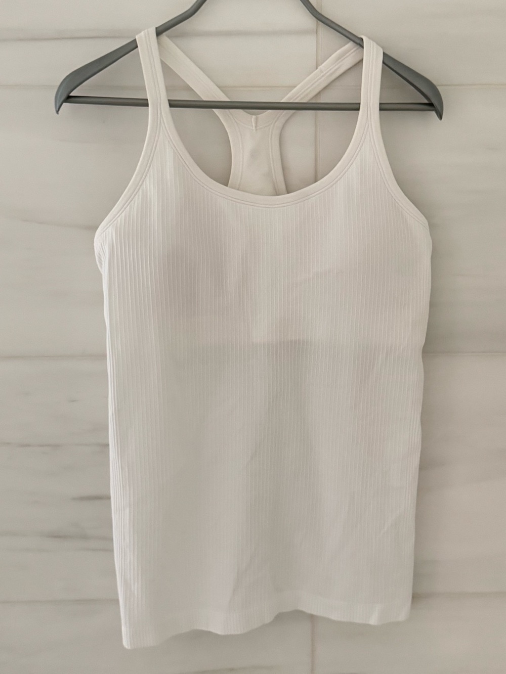 Lululemon Ebb To Street Tank in Heathered White